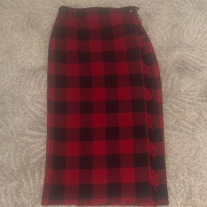 Plaid Red and Black Women's Skirt